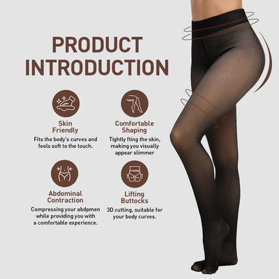 Shapelle SculptWaist™ One-Seam Sheer Thermal Tights