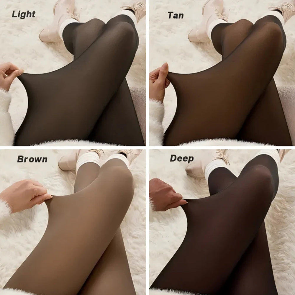 Shapelle SculptWaist™ One-Seam Sheer Thermal Tights