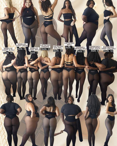 Shapelle SculptWaist™ One-Seam Sheer Thermal Tights